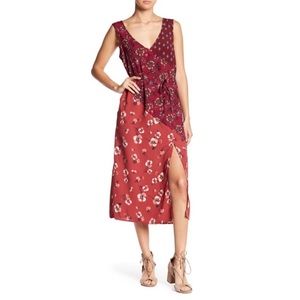BAND OF GYPSIES | Mix Floral Print Midi Dress
